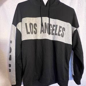 Black hooded sweatshirt